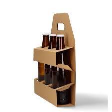 Caja de embalaje de botellas de vino de papel Kraft personalizable TH con asa, portador de cartón ecológico para botellas de licor - Product Image 2