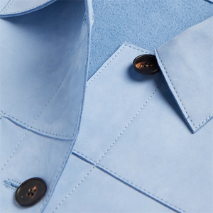 Chaqueta de bombardero de ante para hombre OEM personalizado gamuza marrón al por mayor de cuero genuino chaqueta informal de moda 2025 chaqueta de bombardero para hombre - Product Image 4