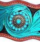 Bride durable en cuir de vachette usinée à la main de qualité supérieure avec motif floral équipement équestre exportation indienne - Product Image 3