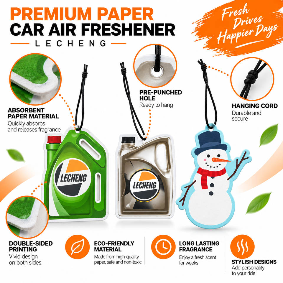 Modern Card Function Customizable Shape Hanging Paper Car Air Freshener Natural Evaporation ...