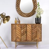 Armoire en bois de manguier faite à la main Buffet en bois de manguier indien Buffet rustique antique Meuble de rangement avec tiroirs fait à la main