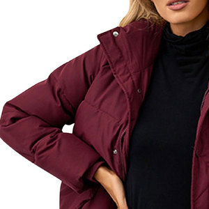 Custom Logo <b>Warm</b> Thicken Bubble Windproof <b>Warm</b> Winter Down Coat Women Puffer <b>Jacket</b> Quilted Cotton Padded - Product Image 5