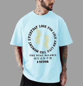 เสื้อยืดผู้ชายทรงโอเวอร์ไซส์ ไหล่ตก คุณภาพพรีเมียม ป้ายโลโก้สั่งทำได้ มีหลายสีให้เลือก ผ้าฝ้าย 100% หนา 240 GSM - Product Image 3