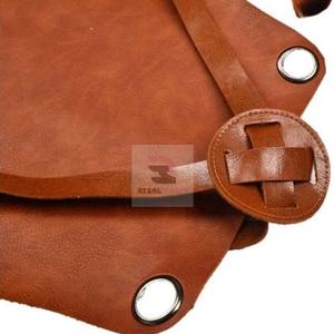 Cape de cuisine et de coiffure personnalisée confortable en cuir véritable et cuir PU avec matériaux imperméables en denim de coton - Product Image 5