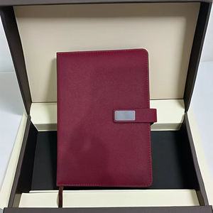Juego de cuadernos de cuero de tapa dura personalizado de primera calidad, regalo de papelería para eventos corporativos con bolígrafo para promoción - Product Image 1