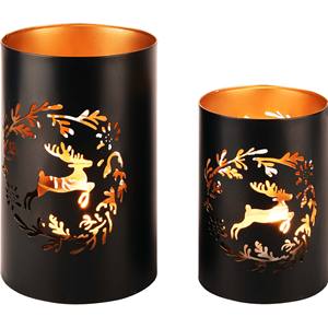 Sonnet Decor Porte-bougie votif en fer noir fait main, motif de Noël, impression numérique, revêtement en poudre, tendance pour la maison - Product Image 4