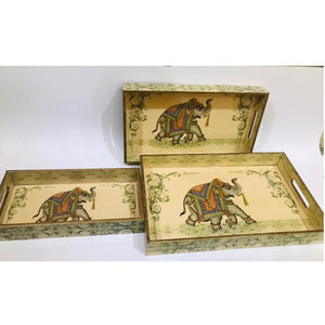 Plateau de service en bois au design moderne, plateau de taille personnalisée, prix de gros pour les collations, pizza, usage polyvalent, maison et mariage - Product Image 4