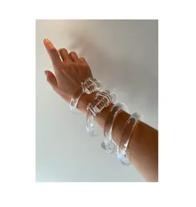 Pulseira de acrílico e artesanal para mulheres e meninas, produto de qualidade superior para venda, design mais recente