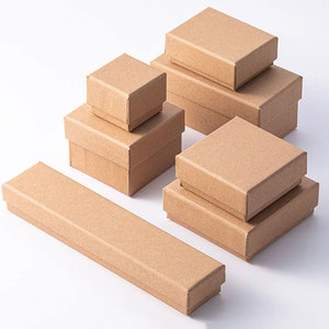 Caja de joyería de papel Kraft, anillo, collar, pulseras, brazaletes, embalaje, caja de exhibición de regalo, caja, envoltura de regalo para fiesta de cumpleaños de boda - Product Image 1