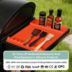 Oven Tool Pad with <b>Silicone</b> Protective Pad for Barbecue Tray-Reusable & Durable - Product Image 4