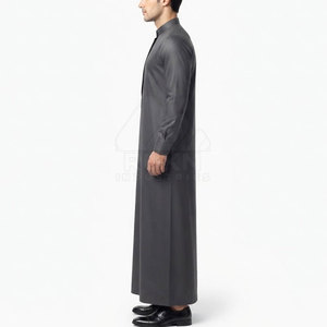 Magnifique Thobe Moderne Slim Fit pour Hommes – Tenue Islamique Décontractée en Coton Respirant et Léger, Coupe Confortable et Élégante pour les Cérémonies Religieuses - Product Image 3