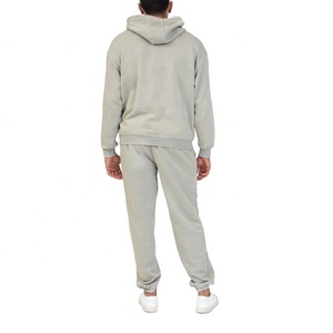 2025 High Quality Sweatsuits Sweatpants and Hoodie <b>Set</b> Winter Thick 100%cotton Plain Custom Sweatsuits for Men - Product Image 5