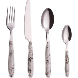 Juego de Cubiertos de acero inoxidable al por mayor de fabricante indio de gran calidad, cubiertos plateados con mango de resina, juego de cubiertos - Product Image 4