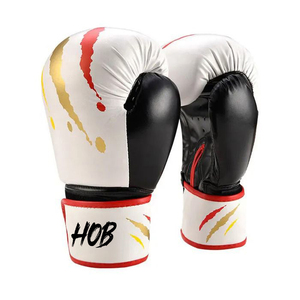 Guantes de boxeo de cuero PU profesionales con etiqueta privada impresa personalizada para entrenamiento. - Product Image 3