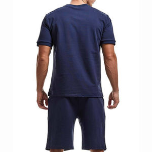 Nouveau T-shirt et short en maille de haute qualité DAKHA SPORTS pour hommes, taille plus, été, avec logo personnalisé sur le devant - Product Image 6