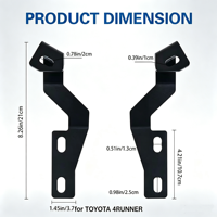 Supports de montage pour feux LED A-Pillar Wind Winner, paire de supports de feux de capot pour Toyota 4Runner 2003-2009, supports de feux latéraux