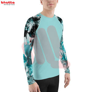 Vente chaude Rush Guard Hommes Taille Personnalisée Confortable Compression Fitness Rash Guard À Manches Longues Hommes Compression Rash Guard - Product Image 6