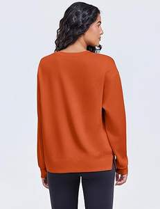 Sweat-shirt à col rond pour femme, manches longues, léger, pull-over, yoga, décontracté - Product Image 5