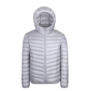 Vente en gros 2025 Vestes coupe-vent en toile à col rond pour hommes Manteaux à capuche en molleton de coton léger et fin personnalisés - Product Image 4
