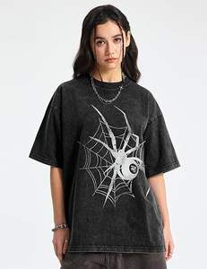 เสื้อยืดคอตตอนหนาน้ำหนักมากทรงบ็อกซี่ แขนสั้น ไหล่ตก ทรงหลวม แบบครอป สำหรับผู้ชาย - Product Image 5