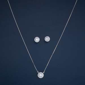 92.5 Silver Necklace with Zircon for Gift Occasions 182945 - Product Image 2