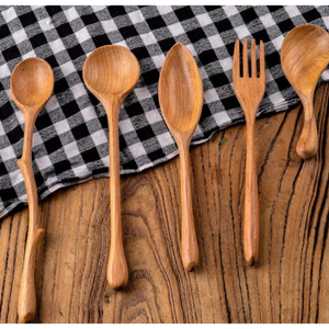 Cuchara de madera natural | Utensilio ecológico sostenible, vajilla orgánica segura, servicio de exportación global - Product Image 1