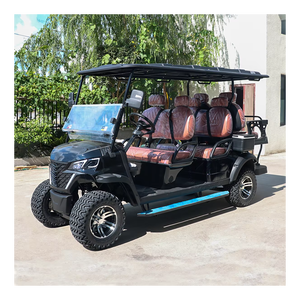 Carrito de Golf de Lujo con Motor Turbo de Gasolina, Neumáticos R20, Asientos de Cuero Oscuros, Precio al por Mayor - Product Image 3