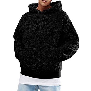 Sudadera informal de alta calidad en blanco, venta al por mayor, ropa gruesa de lana para hombre, sudaderas con capucha de calle lisas personalizadas, sudaderas con capucha de Sherpa para hombre - Product Image 6
