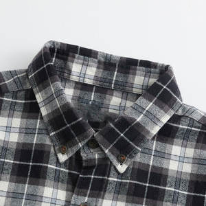 เสื้อเชิ้ตผ้าสักหลาดแขนยาวผ้าฝ้าย100% สำหรับผู้ชายไซส์ใหญ่พิเศษพิมพ์โลโก้แบบลำลองระบายอากาศได้ดี - Product Image 6