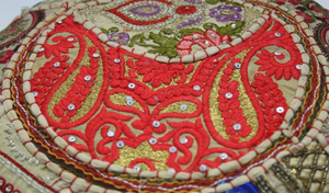 Housse de coussin Vintage vert 100% coton brodé à motif floral Patchwork personnalisable pour la maison hôtel utilisation décorative - Product Image 2