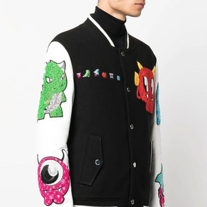 Custom Made Men's Canvas <b>Varsity</b> <b>Jackets</b> High Street Style Breathable Winter <b>Plain</b> Design 2026 Men's <b>Jackets</b> - Product Image 4