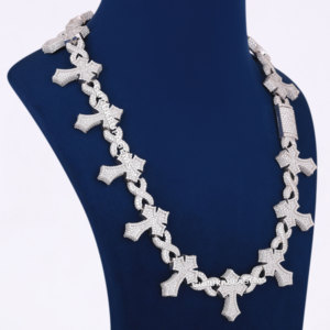 สร้อยเชื่อมแบบอินฟินิตี้ VVS 22มม. สำหรับผู้ชายสายโซ่925เงินสเตอร์ลิงประดับเพชรสร้อยแนวคิวบาสำหรับใส่ในแล็บ - Product Image 2