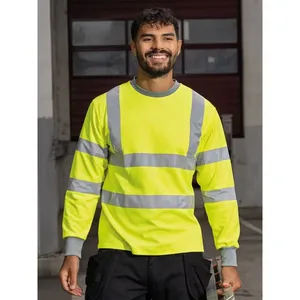 Polo à manches longues en polycoton haute visibilité 'Murcia' Produit promotionnel - Product Image 1