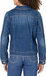 Women Denim <b>jacket</b> 3/4 Sleeve Retro Short Denim <b>Jackets</b> Light Blue Jean Coats - Product Image 2
