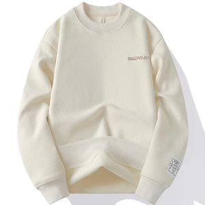 เสื้อสเวตเตอร์คอกลมลำลองสำหรับผู้ชาย, เสื้อกันหนาวคอตตอน100% เสื้อมีฮู้ดเสื้อสวมหัวพิมพ์กราฟิกพื้นเรียบออกแบบให้มีลายสำหรับฤดูหนาว - Product Image 5