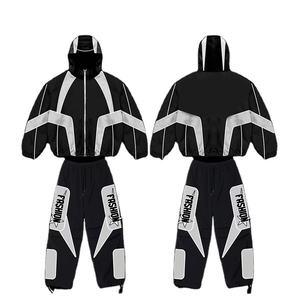 Conjunto de Dos Piezas de Chándal Cortavientos Impermeable Ligero y Transpirable con Logotipo Personalizado para Hombre, Informal para Invierno y Actividades al Aire Libre - Product Image 2