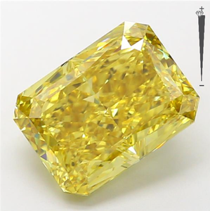 Aniva 3.76CT HPHT Lab Grown IGI Certified Fancy Vivid Yellow Rectangular Cut Diamante suelto Modelo LG5461 para la fabricación de joyas - Product Image 1