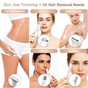 Rasoir électrique rechargeable USB pour femmes, lame unique, peignes de précision, épilateur facial pour le bikini, les aisselles et le nez - Product Image 6