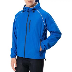 Veste coupe-vent à capuche d'extérieur imperméable de qualité supérieure pour hommes veste de pluie décontractée unie vêtements doux fermeture à glissière brodée - Product Image 6
