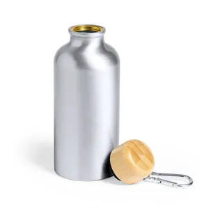 Aluminum Bamboo Water Bottle-Eco-Friendly <b>Drinkware</b> - Product Image 1