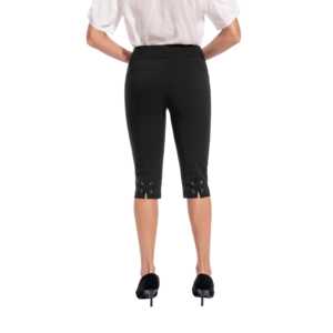 Pantalones Capri Cruzados de Tela con Memoria Antiarrugas Súper Elástica, Talla Pequeña, para Mujer, con Bolsillos, Cómodos, para Traje de Oficina - Product Image 5
