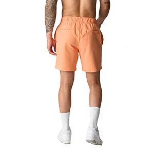 กางเกงขาสั้นลำลองผู้ชายผ้าฝ้าย 100% สวมใส่สบาย คุณภาพสูง ระบายอากาศได้ดี แห้งเร็ว เอวกลาง มีเชือกผูก ผ้าถักเนื้อแน่น - Product Image 4