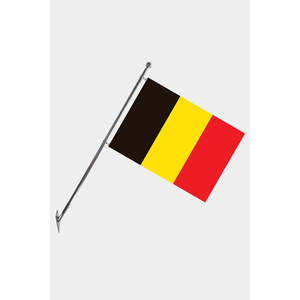 Ensemble de mât de drapeau télescopique belge, bannières en polyester à fixation murale, impression numérique, agences de voyage, automobile, éducation, assurance - Product Image 1