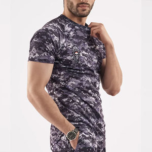 เสื้อยืดลายพรางสไตล์ยุทธวิธีของผู้ชายผ้าคอตตอนเนื้อนุ่มเส้นใยไม้ไผ่ใส่สบาย - Product Image 4