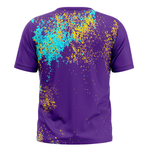 เสื้อยืดโพลีเอสเตอร์แบบนุ่มใส่สบายใส่ได้พอดี100% กีฬาลำลองโลโก้ตามสั่ง - Product Image 2