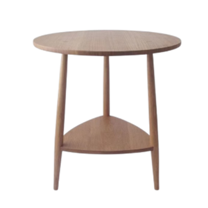 Table basse moderne en bois massif à trois pieds Meilleure fabrication de table basse ronde de qualité en Indonésie - Product Image 6