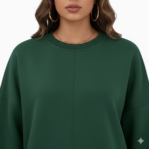 Soft Oversized Long Front Sweatshirt Cozy Warm Fleece Winter Casual Streetwear Relaxed Fit Stylish Daily Wear Trending Women <b>Top</b> - Product Image 5