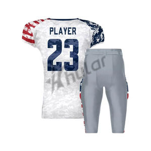 Nouvelle arrivée USA ensembles de vêtements de sport personnalisés en gros équipes maillot de football américain respirant sublimation impression logo brodé - Product Image 4
