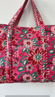 Sac fourre-tout matelassé en coton motif arc-en-ciel, grand format, à fermeture ouverte, élégant, motif uni, fait main, pour femme, toutes saisons