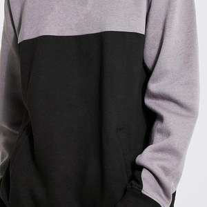 Ensemble de survêtement unisexe personnalisé en noir et gris uni, avec panneaux, séchage rapide et respirant, ensemble de survêtement à capuche - Product Image 5